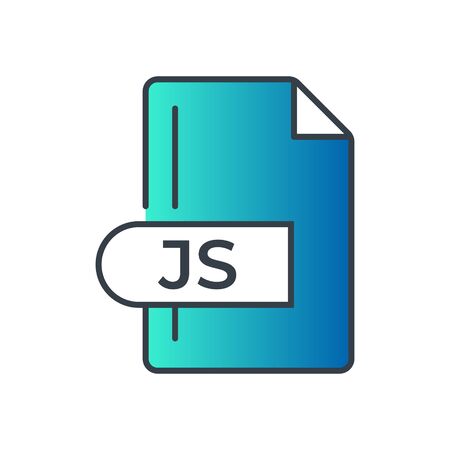 JS Icon. JS File Format extension gradiant icon.のイラスト素材