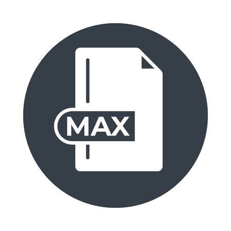 MAX File Format Icon. MAX extension filled icon.のイラスト素材