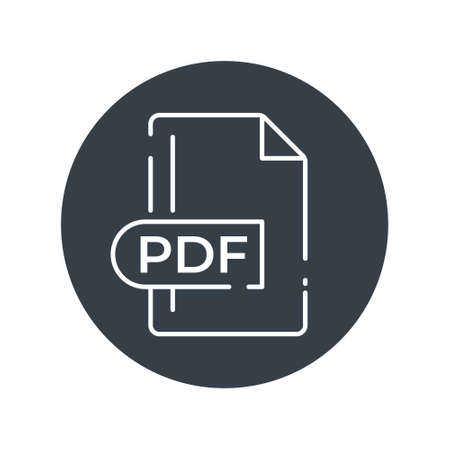 PDF File Format Icon. PDF extension filled icon.のイラスト素材