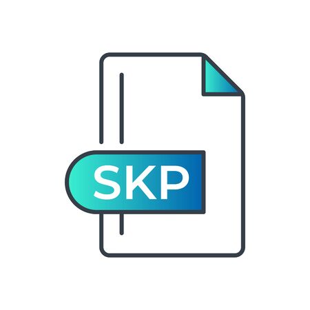 SKP File Format Icon. SKP extension gradiant icon.のイラスト素材