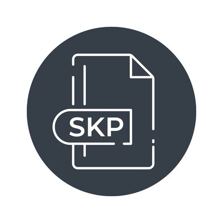 SKP File Format Icon. SKP extension filled icon.のイラスト素材