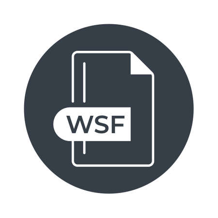 WSF File Format Icon. WSF extension filled icon.のイラスト素材