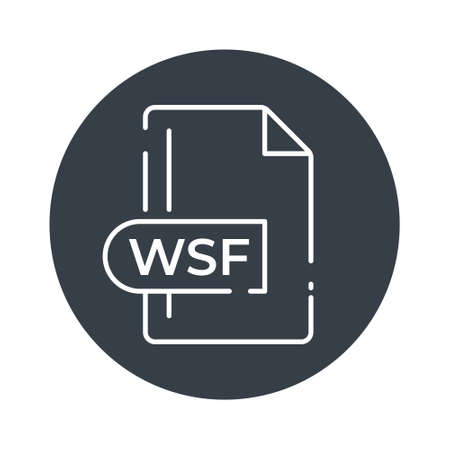 WSF File Format Icon. WSF extension filled icon.のイラスト素材