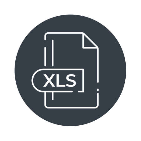 XLS File Format Icon. XLS extension filled icon.のイラスト素材