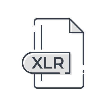 XLR File Format Icon. XLR extension line icon.のイラスト素材