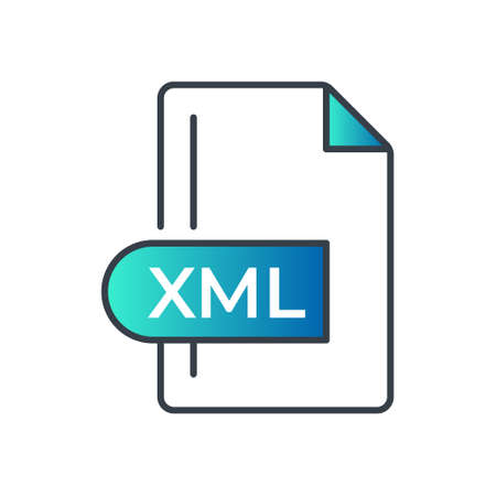 XML File Format Icon. XML extension gradiant icon.のイラスト素材