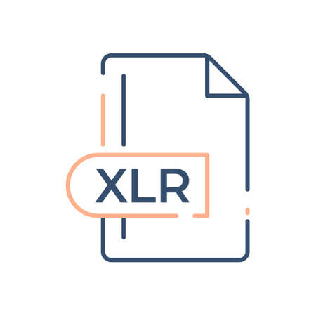 XLR File Format Icon. XLR extension line icon.のイラスト素材
