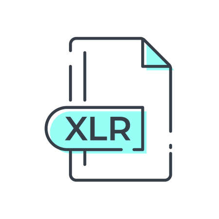 XLR File Format Icon. XLR extension line icon.のイラスト素材