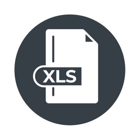 XLS File Format Icon. XLS extension filled icon.のイラスト素材