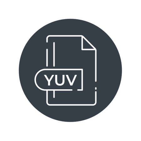YUV File Format Icon. YUV extension filled icon.のイラスト素材