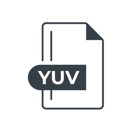 YUV File Format Icon. YUV extension filled icon.のイラスト素材