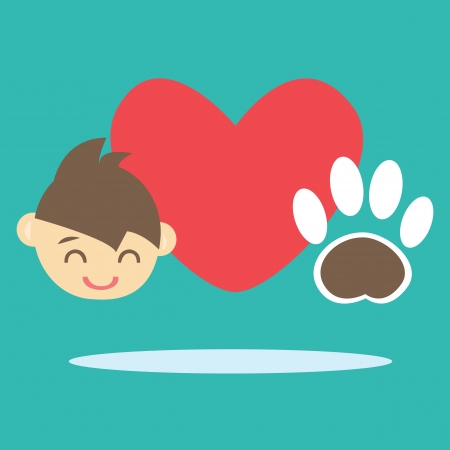 i love Pet のイラスト素材