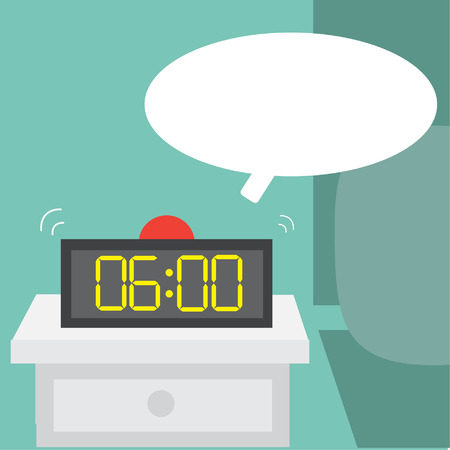 Wake up early,Vector cartoon businessのイラスト素材