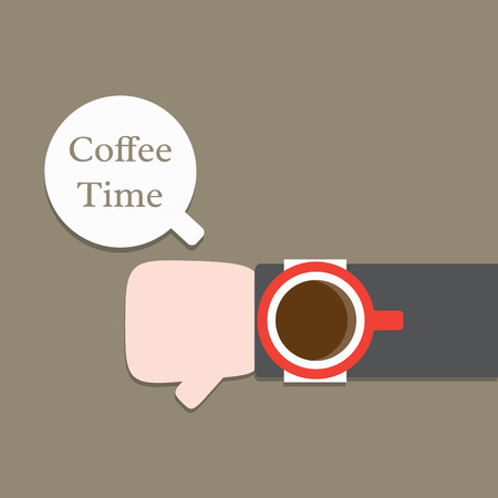 Coffee Time,Vector cartoon businessのイラスト素材