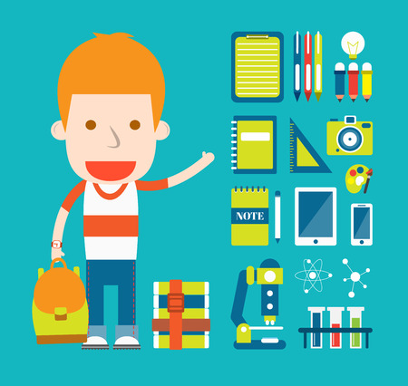 Back to school,Vector cartoon businessのイラスト素材