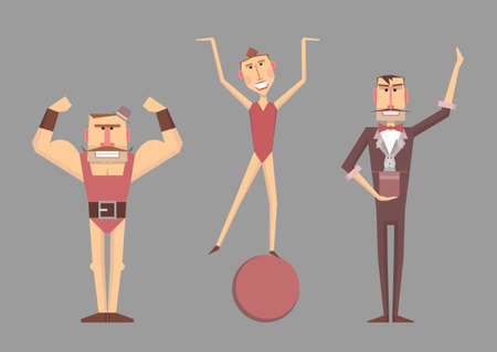 Illustration of circus artistsのイラスト素材