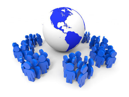 3D people of Social network conceptの写真素材