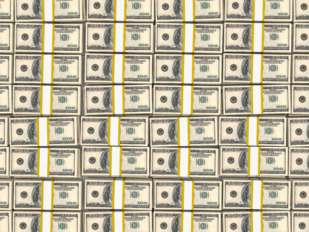 Hundred US Dollars. 3D illustration.の写真素材