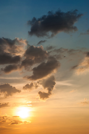 Orange sunsetの写真素材