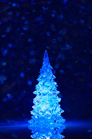 Toy Christmas tree backgroundの写真素材