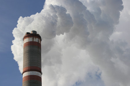 Pipe of power station and smoke
