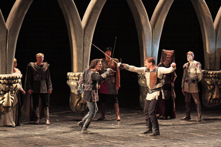 MOSCOW, RUSSIA - MAY 30   Hamlet  by William Shakespeare performed by actors of the Central Academic...