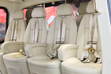 Salon of expensive helicopter class businessの写真素材