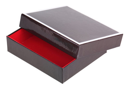 Open empty cardboard box, it is isolated on a white background