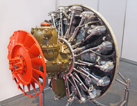 Piston engine aircraft, the modern model, close up