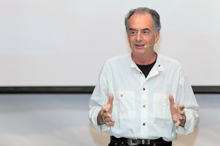 MOSCOW, RUSSIA  NOV 03: The two-day workshop on the art of digital photography. Master class from the well-known English photographer and the author of numerous books on photography Michael Freeman in November, 03, 2012 at Moscow, Russia.のeditorial素材