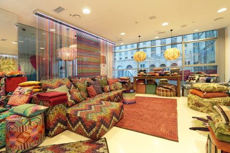 The interior of the furniture store, nobody