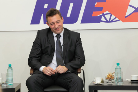 NIZHNY TAGIL, RUSSIA- AUG 24: Igor Kholmanskikh - Presidential Plenipotentiary Envoy to the Urals...