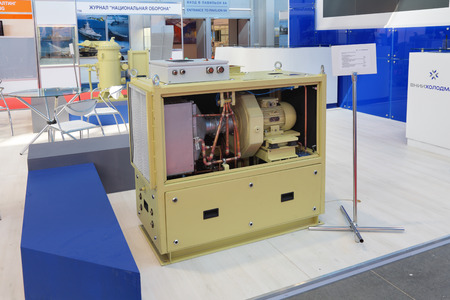SAINT-PETERSBURG - JUN 05: Marine autonomous air conditioning production JSC VNIIKHOLODMASH holding...