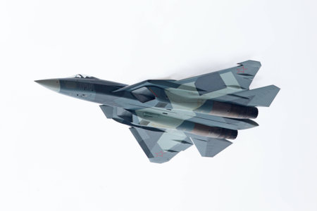 ZHUKOVSKY, RUSSIA - SEP 1: Sukhoi PAK FA T-50 (Prospective Airborne Complex of Frontline Aviation)...