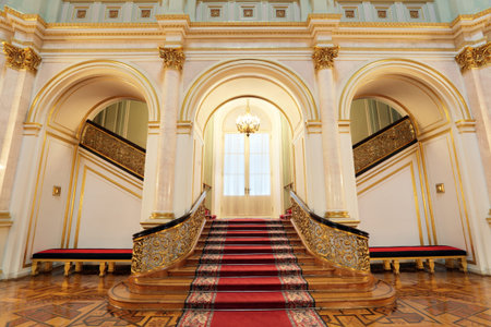 Russia, Moscow, Grand Kremlin Palace - historical old building built from 1837 to 1849, at the...