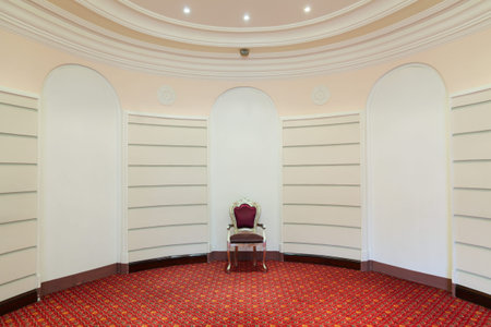An old chair in the classical interior
