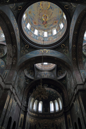 The Interior of New Athos male monastery in Gudauta District Republic of Abkhazia. Founded in 1875...