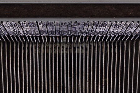Dirty typographic fonts old typewriter