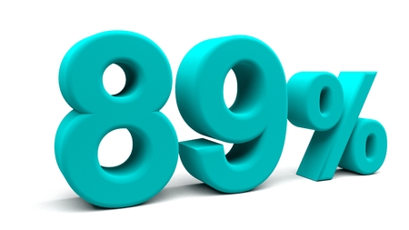 3D percents text, with big fonts isolated on white background. 3D rendering.の写真素材