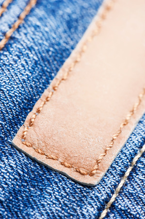 Stitched seam on a jeans fabricの写真素材