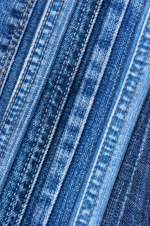 Stitched seam on a jeans fabricの写真素材