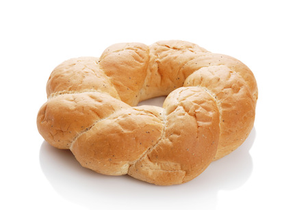 Bread on a white backgroundの写真素材