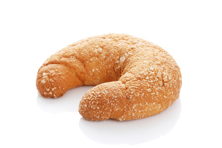 Croissant on a white backgroundの写真素材