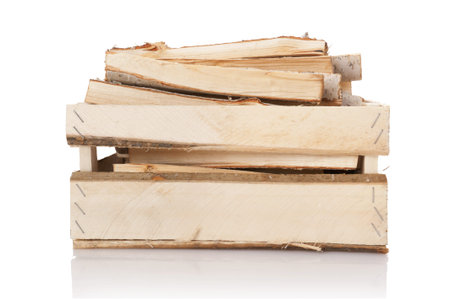 The logs of fire wood isolated on white