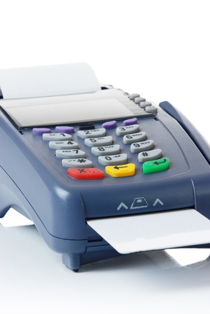 Payment on a credit card through the terminalの写真素材