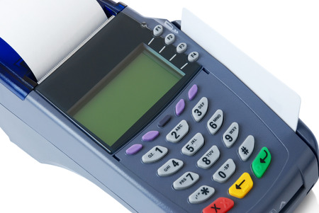Payment on a credit card through the terminalの写真素材