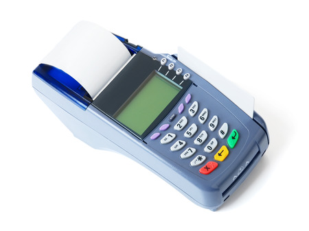 Payment on a credit card through the terminalの写真素材