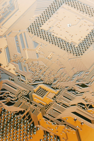 Close-up of the electronic system board, motherboardの写真素材