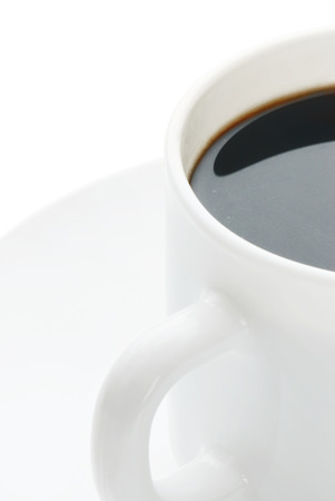 Cup of coffee on whiteの写真素材