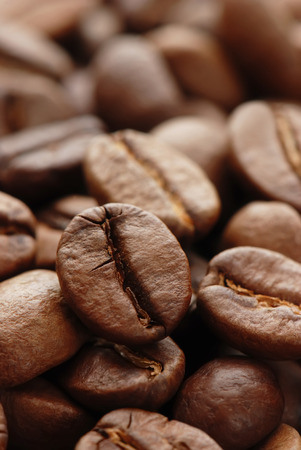 Heap of the coffee roasted grainsの写真素材